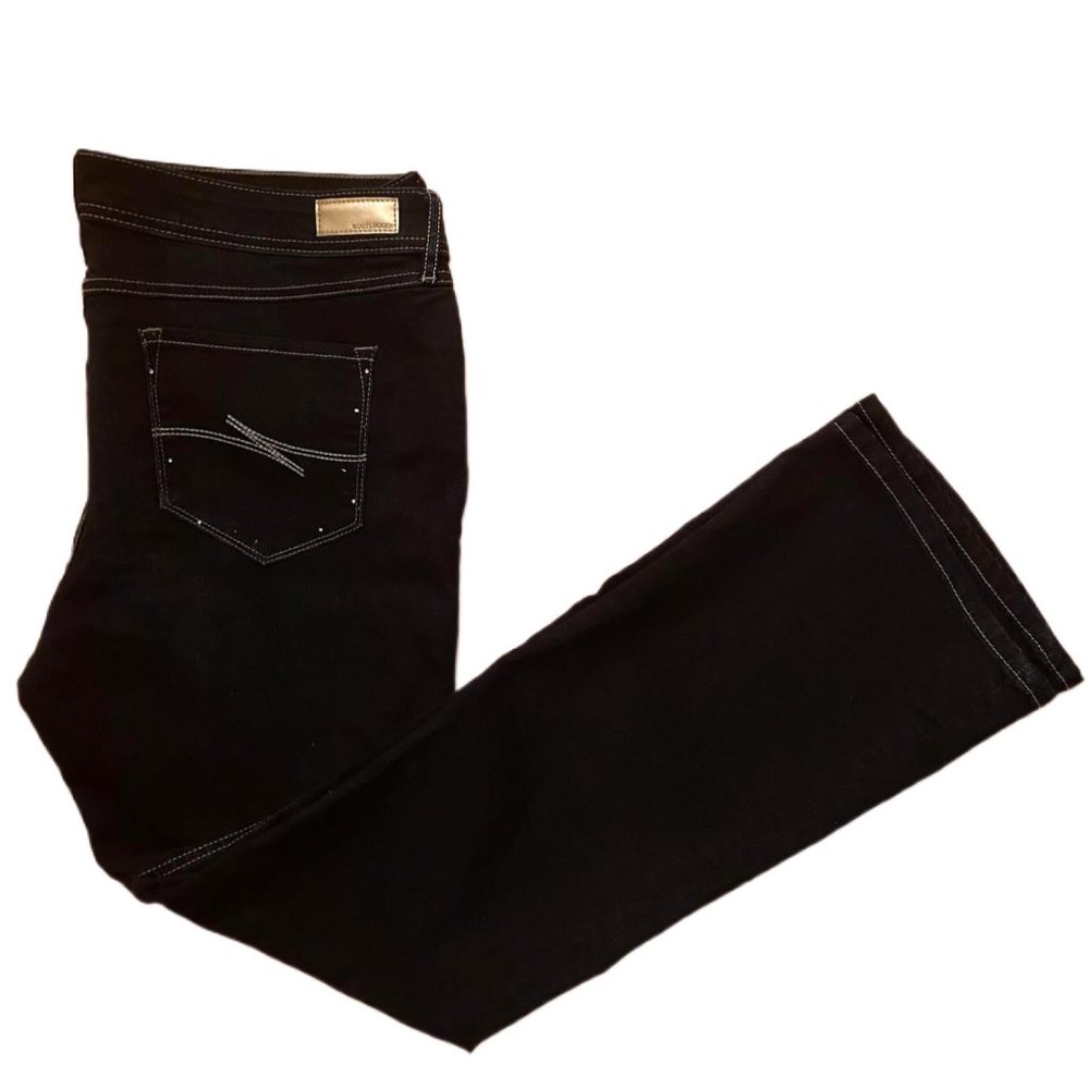 Bootlegger Women's Slim Boot Mid-Rise Dark Wash Jeans Size 34Wx31L